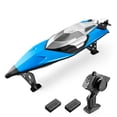 thumbnail image 1 of Barcos de control remoto, RC Boat Barcos de control remoto 70 km / h Alta velocidad 2.4GHz RC Boat T Tomshoo azul, 1 of 7