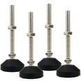 thumbnail image 1 of LC LICTOP Patas niveladoras M10 x 100 mm, 4,8 pulgadas de altura y 880 lb de capacidad, resistentes, ajustables, deslizantes para muebles, pies de goma roscados, niveladores para estantes de mesa, ban, 1 of 5