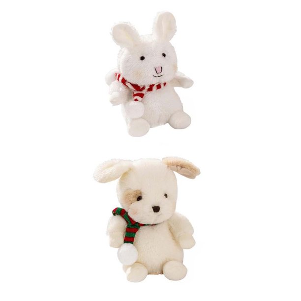 2x Mini muñeco de peluche encantador para decoración del hogar, regalo para Conejo y Cachorro Gloria none