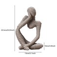 thumbnail image 5 of Décoration Style Penseur Sculpture Abstraite Cadeau Étagère Statue en Résine, 5 of 5