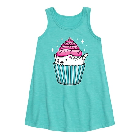 

Instant Message - Cat Cupcake - Toddler and Youth Girls A-line Dress