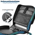 thumbnail image 5 of Water-Resistant 3-Ring Binder Organizer with Multiple Pockets Zipper Binder Bag for Office Elegant Blue Traditional Patterns, 5 of 8