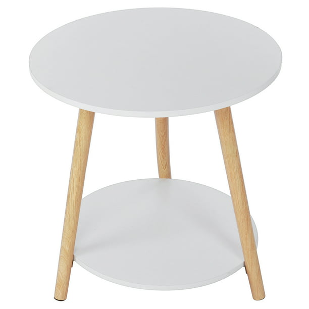 Small Accent Table Nightstand White, Small White End Table Round