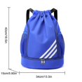 thumbnail image 2 of Waterproof Drawstring Backpack Sports Gym Bag With Shoes Compartment, Waterproof Draw String Back Bag For Men Women, 2 of 5