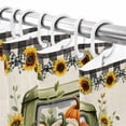 thumbnail image 6 of Shower Curtain 72"W x 78"L Autumn Thanksgiving Truck Pumpkin Linen Fabric Shower Curtains Set with Hooks Water Repellent Bathroom Curtains Machine Washable Bathroom Accessories, 6 of 6
