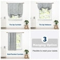 thumbnail image 6 of DriftAway Farmhouse Double Layer Linen Blackout Tie Up Curtains Thermal Insulated Striped Fully Lined Balloon Roman Shade Bathroom Window Adjustable Rod Pocket 39 Inch by 55 Inch Briony Navy, 6 of 8