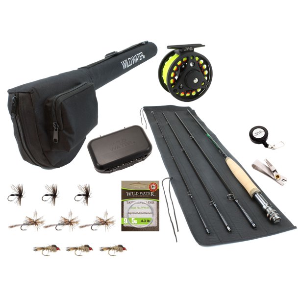 "Wild Water Complete 3/4 Fly Fishing Starter Package (9' Fly Rod