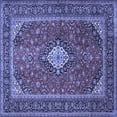 thumbnail image 1 of Ahgly Company Indoor Square Medallion Blue Traditional Area Rugs, 4' Square, 1 of 4