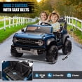 thumbnail image 7 of Ford Bronco Raptor 24V Ride on Toys, 2 Seater Ride on Cars with Remote Control, Bluetooth Music, Spring Suspension, Battery Powered Electric Car for Kids Ages 3-8, Blue, 7 of 7