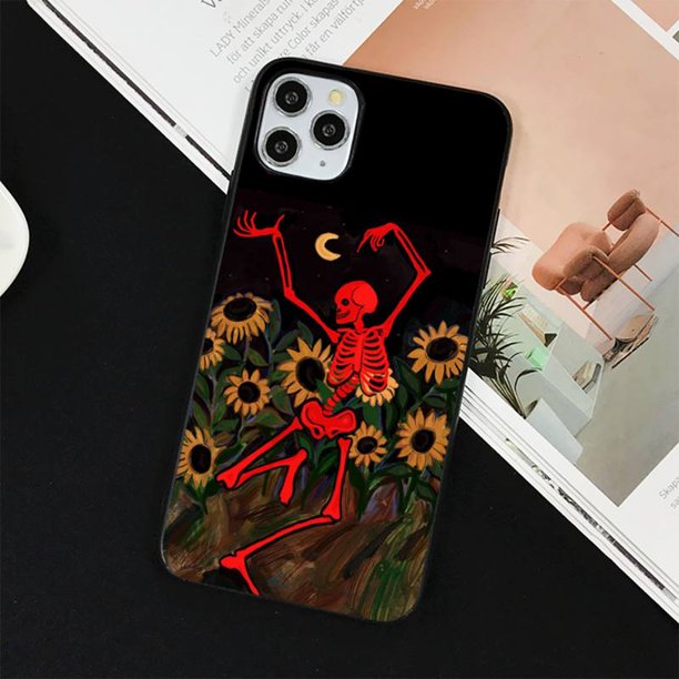 YNDFCNB-funda gótica con calavera para iphone, carcasa a la moda para iphone 13, 11, 12 pro, XS MAX, 8, 7, 6, 6S Plus, X, 5S, SE, 2020, XR Fivean unisex