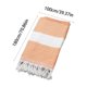 thumbnail image 3 of Toalla de playa de algodón multicolor con patrones geométricos de diamante jacquard, ligera, resistente a la arena, con flecos en los extremos, 180x100 cm, adecuada para piscina, viajes, gimnasio., 3 of 6