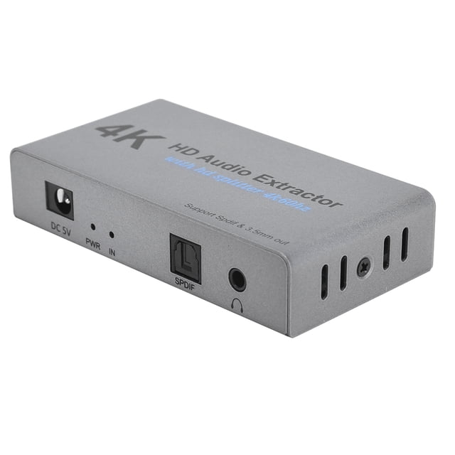 Extractor de audio HDMI 4k de alta definición con convertidor de 1 punto a 2 puertos USB Suministros informáticos