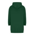 thumbnail image 5 of Resicozy Long Hoodies for Women Zip Up Double Zipper Solid Color Jacket Tunic Sweatshirts Fall Winter Fashion Clothes Dark Green S, 5 of 7