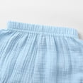 thumbnail image 4 of Toddler Girl Clothes Cotton Linen Summer Sleeveless Tank Top with Elastic Waist Bloomers Shorts Set Cute Baby Outfits (9 Months, Light Blue), 4 of 6