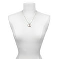 thumbnail image 3 of Delight Jewelry Rose Goldtone Crystal Initial - I - Gymnastics Ring Charm Necklace, 18", 3 of 4