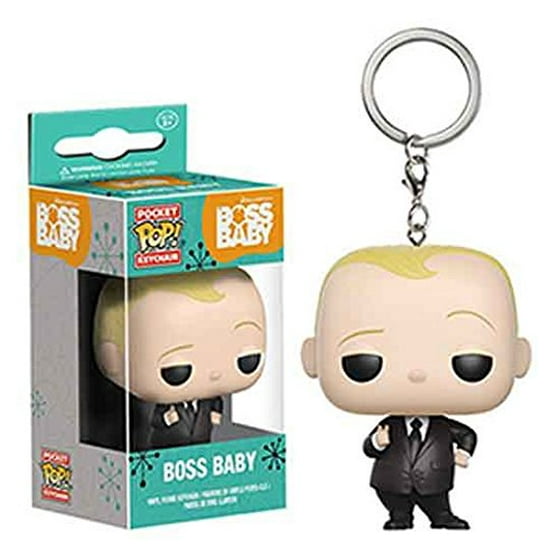 Funko - Pop Keychain: Boss Baby (Suit) Toy Figures, From Boss Baby, Baby (Suit), as a stylized