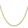 thumbnail image 2 of 14K Yellow Gold Rope Chain Necklace 18 inch 2.25 mm Regular with Lobster Clasp, 2 of 4