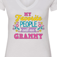 thumbnail image 4 of Inktastic My Favorite People Call Me Grammy with Flowers Women's V-Neck T-Shirt, 4 of 5