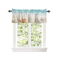 thumbnail image 2 of Kitchen Cafe Valance Curtain for Small Windows,Summer Ocean Blue Sky and Sandbeach Rod Pocket Short Valances Starfish and Seashell Window Treatment Panel for Living Room/Bedroom/Bathroom,42x12in, 2 of 9