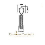 Diamond Celebrity'sWhite Bugutte Initial Alphabet'D' Sterling Silver Pendant 1.52ct Cubic Zirconia