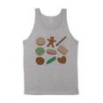 thumbnail image 1 of Christmas Cookie Grid Tank Top Unisex 2X-Large Grey, 1 of 5