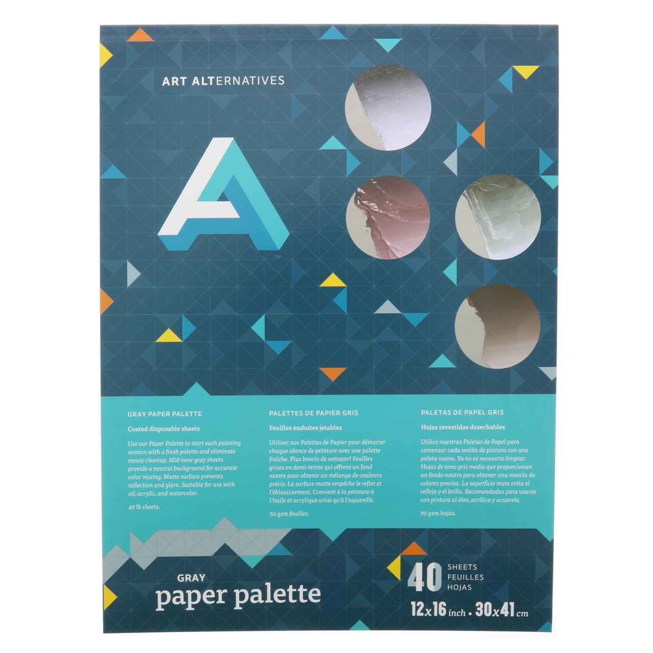 Art Alternatives Gray Paper Palette Pad, 12" x 16"