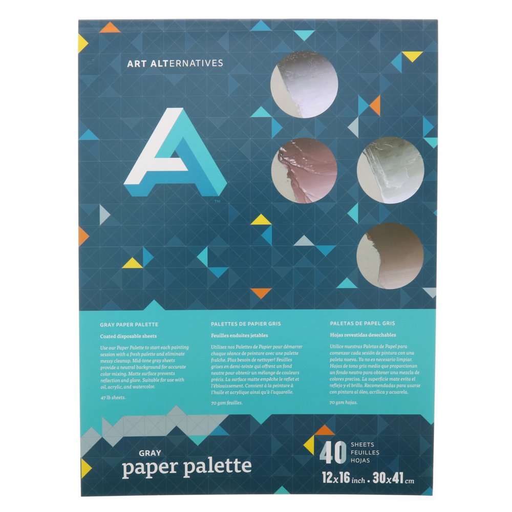 Art Alternatives Gray Paper Palette Pad, 12" x 16"