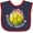 Navy and Red, variant on Inktastic Softball Princess- Tiara Girls Baby Bib