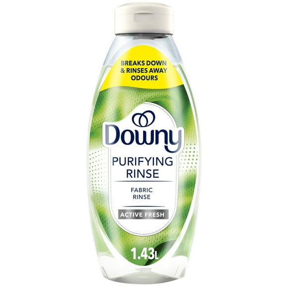 Downy Rinse & Refresh Laundry Odour Remover and Fabric Softener, Active Fresh, Safe On All Fabrics, HE Compatible, 1.43L
