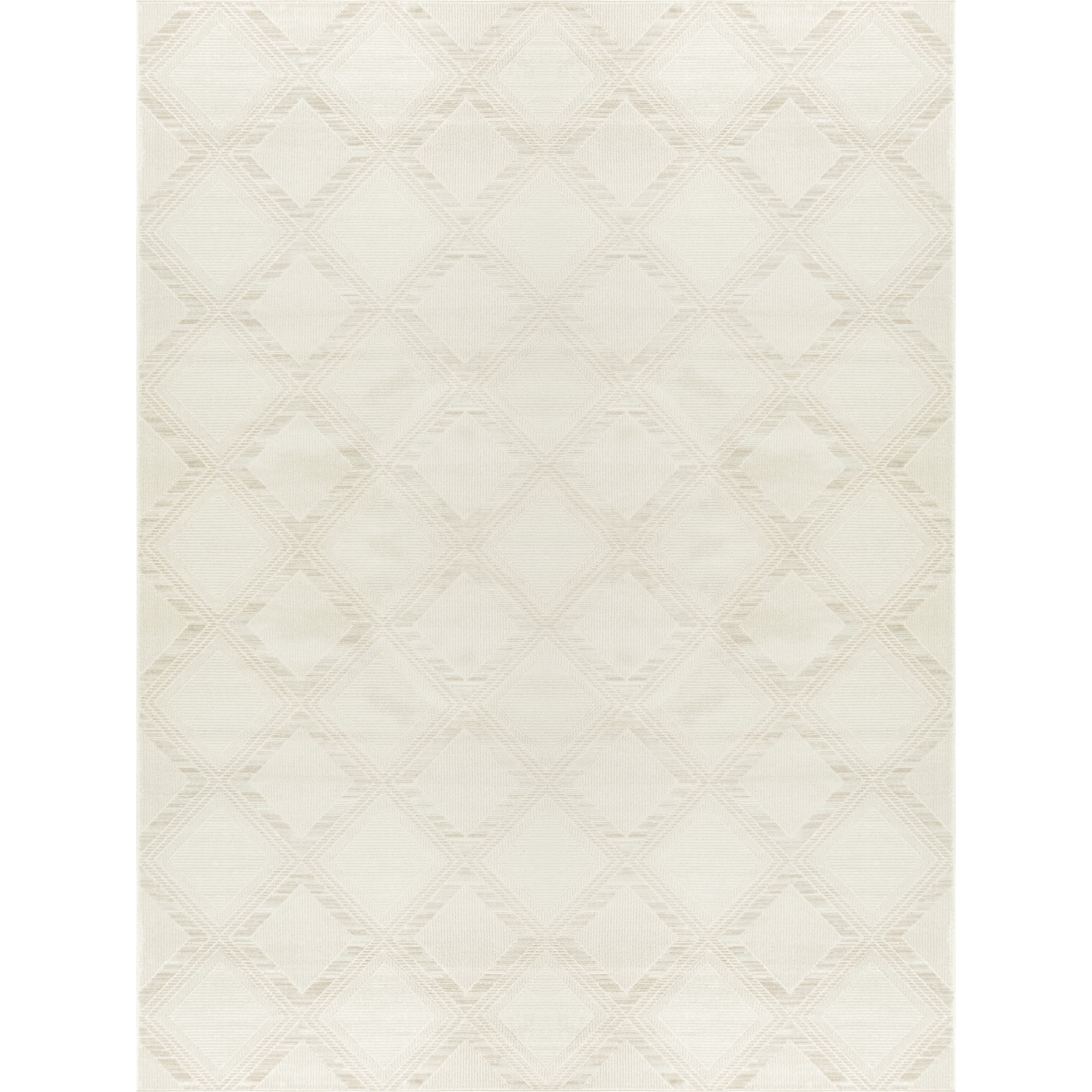 Nourison Serenity Home 9' x 12' Ivory Modern Indoor Rug