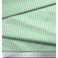 thumbnail image 3 of Soimoi Green Cotton Voile Fabric Window Pane Check Print Fabric by Yard 56 Inch Wide, 3 of 3