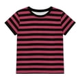 thumbnail image 5 of Tiijoy Boys Striped Short Sleeve T-Shirt Casual Crew Neck T Shirt Kids Undershirt, Sizes 2-13, 5 of 5