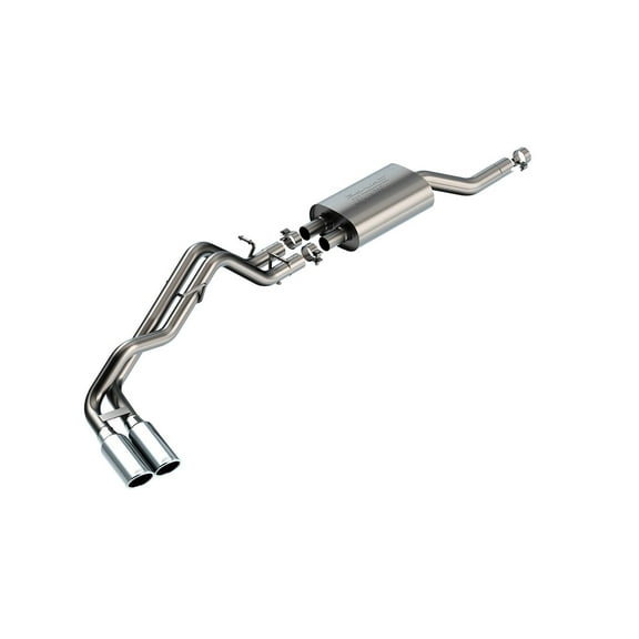 Borla 2024  Ford Ranger XLT S-Type Cat-Back Exhaust System with Dual 2.25-inch Tips and Black Chrome Finish