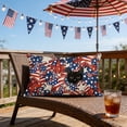 thumbnail image 4 of Beautynvta 4th of July Pillow Covers, 20x12 Inch, American Flag Stars Patriotic Throw Pillowcase, Independence Day Cushion Cover for Sofa Couch Living Room Bed Decor, 4 of 6