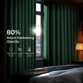 thumbnail image 2 of Half Price Drapes  Key Green Faux Linen Extra Wide Room Darkening Curtain (1 Panel), 100W X 108L, 2 of 9