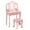 Pink, variant on TROPOW Kids Vanity with 3 Mirrors and Stool, Girls Vanity with Wood Makeup Playset, Princess Vanity Table for Toddlers, White