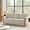 Stripe, variant on Tina's Home 81" Farmhouse 3-Seater Sofa with Rolled Arms, Upholstered Striped Linen Couch with Solid Wood Legs, Comfortable Living Room Sofa