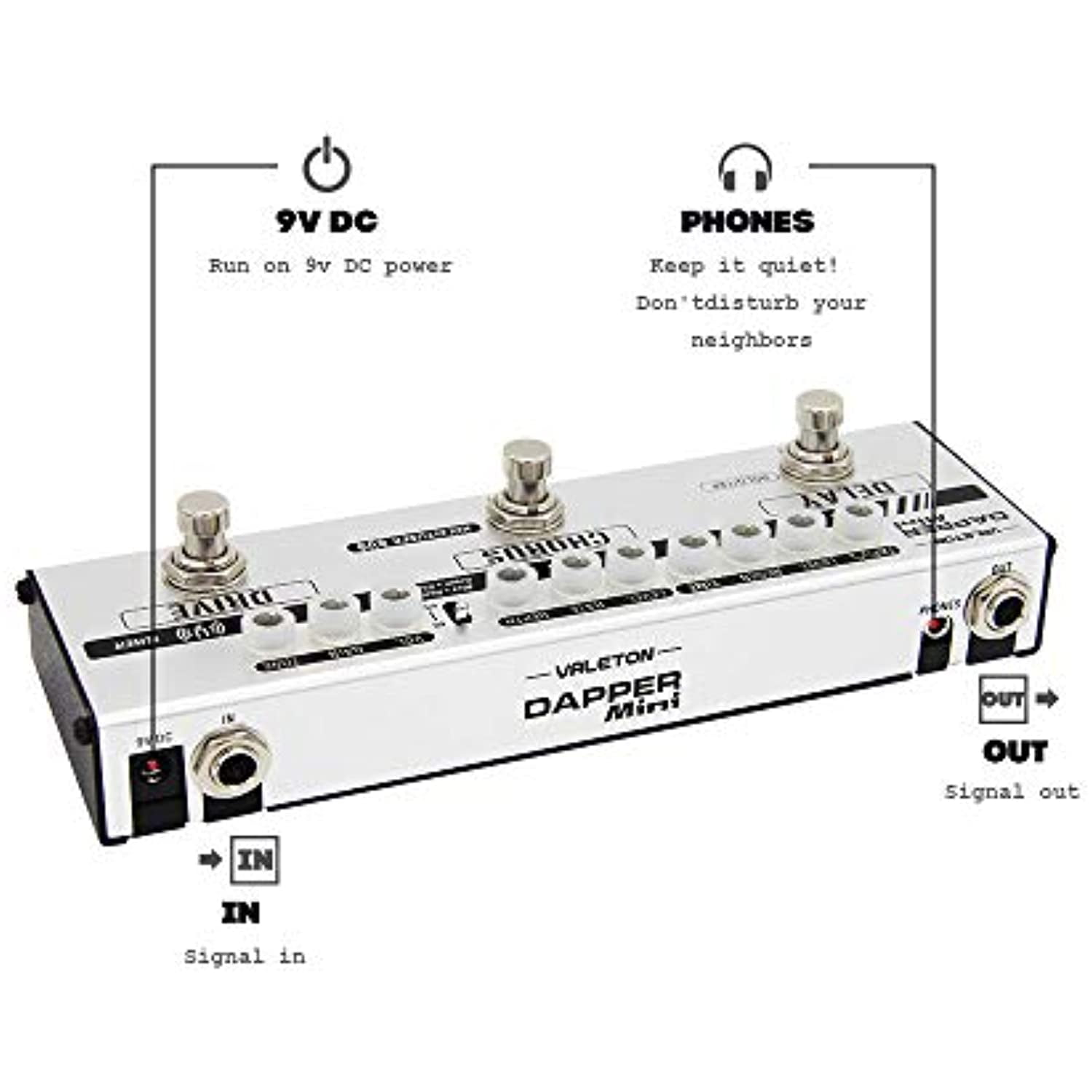 Valeton Dapper Mini Guitar Multi Effects Pedal (MES-1