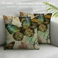 thumbnail image 3 of ONETECH  Retro Butterfly Decorative Throw Pillow Covers, Faux Farmhouse Vintage Style Pillow Case Cushion Cover for Bed and Couch(Hope, Espérer, Faith, Joy), 3 of 5
