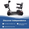 thumbnail image 4 of Journey Adventure Mobility Scooter, Electric Motorized Travel Scooter for Seniors, Red, 4 of 7