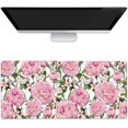 thumbnail image 1 of Peony Flowers and Sakura Extended Gaming Mouse Pad - Large Desk Mat, Non-Slip Rubber Base, Stitched Edges, Ideal for Laptop Computer PC, 35.4x15.7 Inches, 1 of 6