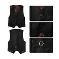 thumbnail image 3 of Boys Suits Slim Fit 4 Piece Formal Dresswear Suit for Kids Tuxedo Wedding Set Toddler Boy Dress with Vest Shirt Pants and Tie, 3 of 5
