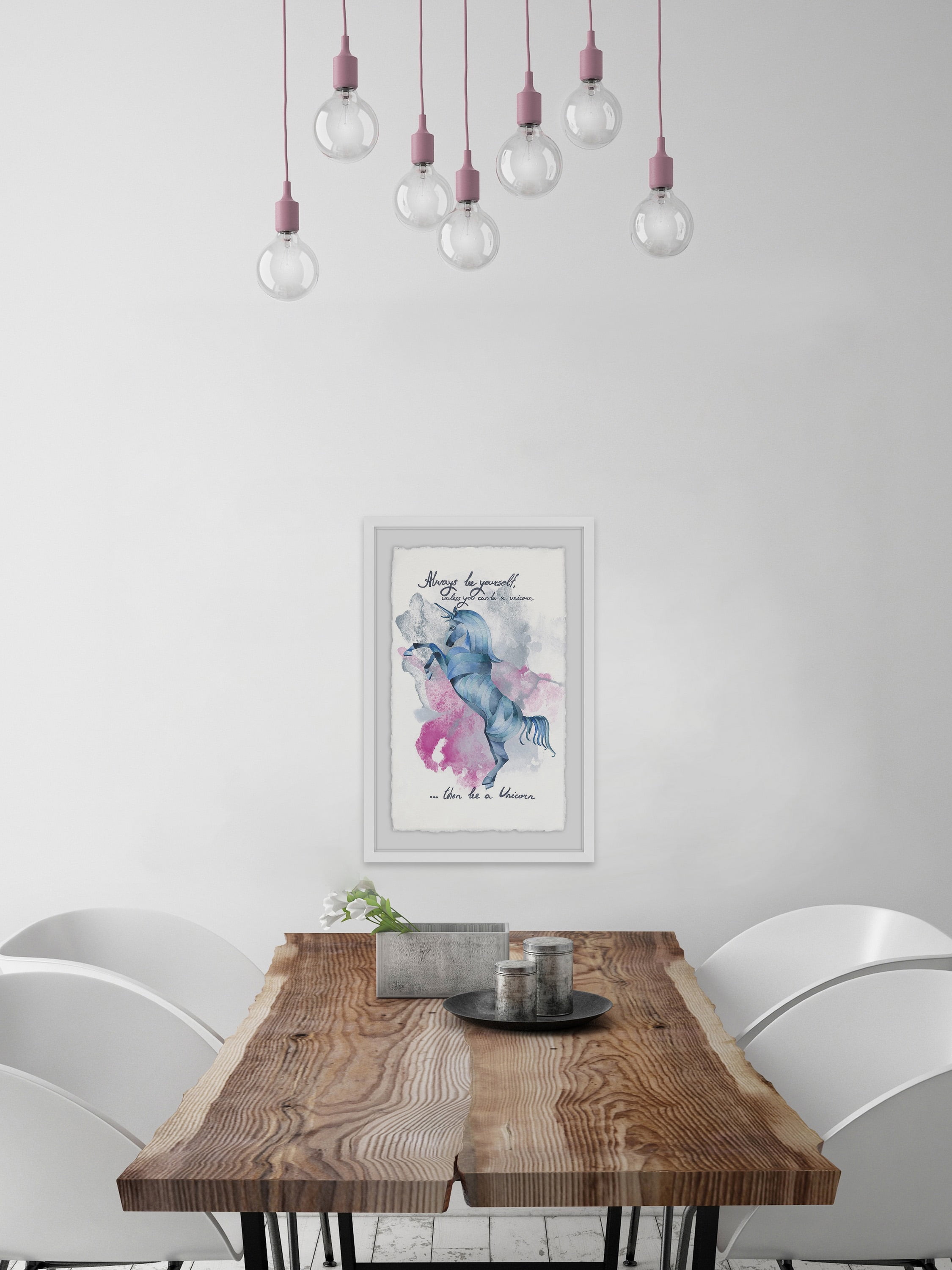 Blue Unicorn II Framed Painting Print