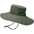 thumbnail image 2 of CoCopeaunts Wide Brim Bucket Hat for Men Sports Hiking Fishing Polyester Twill Chin Cord Breathable Holes Foldable Fisherman Hats, 2 of 8