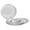 Crystal Clear, variant on " OCCASIONS " 240 Plates Pack, Heavyweight Disposable Wedding Party Plastic Plates (6.25'' Dessert/Bread Plate, Diamond in White & Silver)