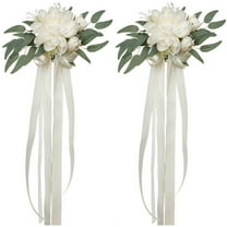 Wedding Chair Back Flower, Simulation Pew Flower Wedding Flower Arrangement Wedding Outdoor Decoration