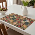 thumbnail image 6 of Placemat, Pioneer Flower Floral Print Pattern Place Mats Table Mat Set Of 2, PVC Washable Placemats for Party Kitchen Dining Decoration, 18x12 Inch, Fade Resistant, 6 of 6