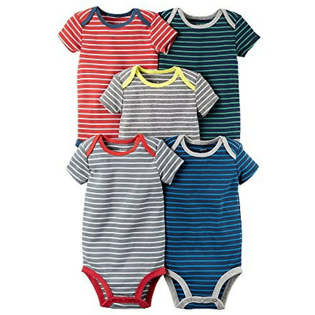 Carter's Baby Boys' 5 MultiPack Bodysuits, Assorted, Newborn