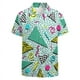 thumbnail image 5 of Camisa hawaiana clásica de verano con estampado 3D para hombre, divertida camisa de manga corta con cuello abotonado y múltiples elementos para fiestas con patrón retro, 5 of 5