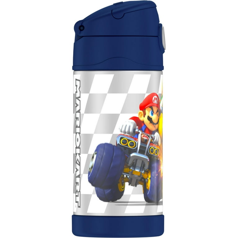 Thermos Kids Stainless Steel Vacuum Insulated Funtainer Straw Bottle, Super  Mario Bros, 12 fl oz 